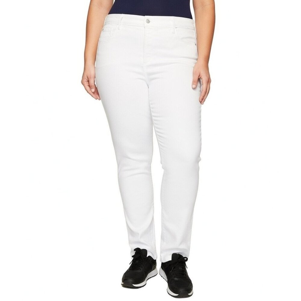 NWT Not Your Daughter's Jeans NYDJ Marilyn Straight in Endless White 22W x 32